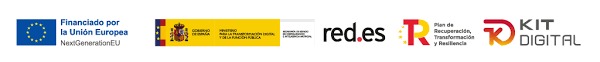 Banner Kit Digital financiado por la Unión Europea, Gobierno de España, Red.es y Kit Digital